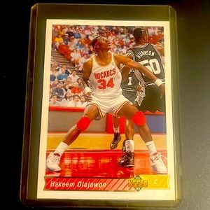 Hakeem Olajuwon collected basketball card .# 136